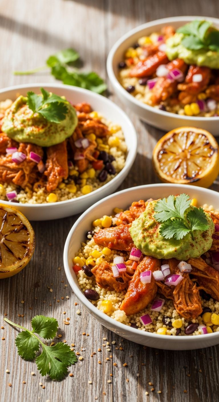 BBQ Chicken Couscous Bowls