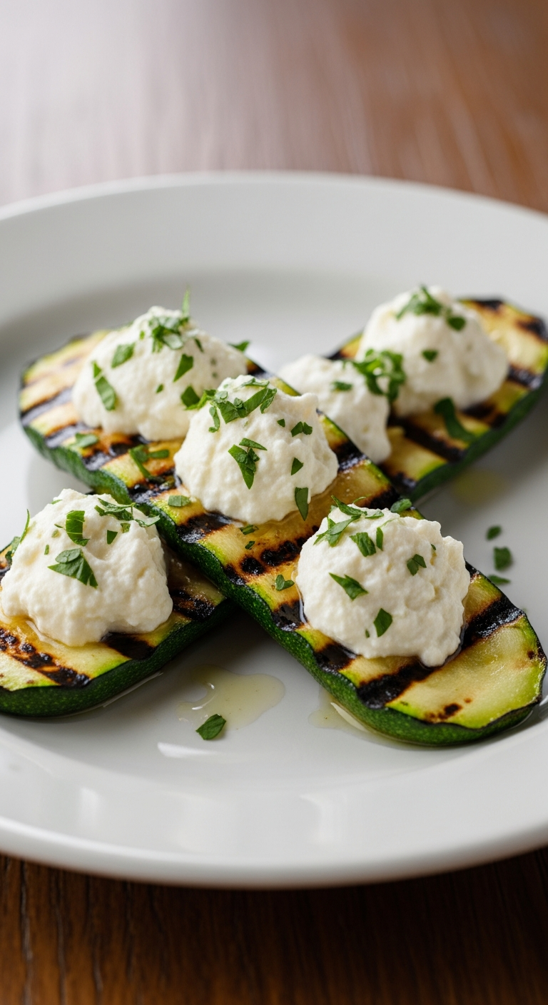 Grilled Zucchini with Goat Cheese