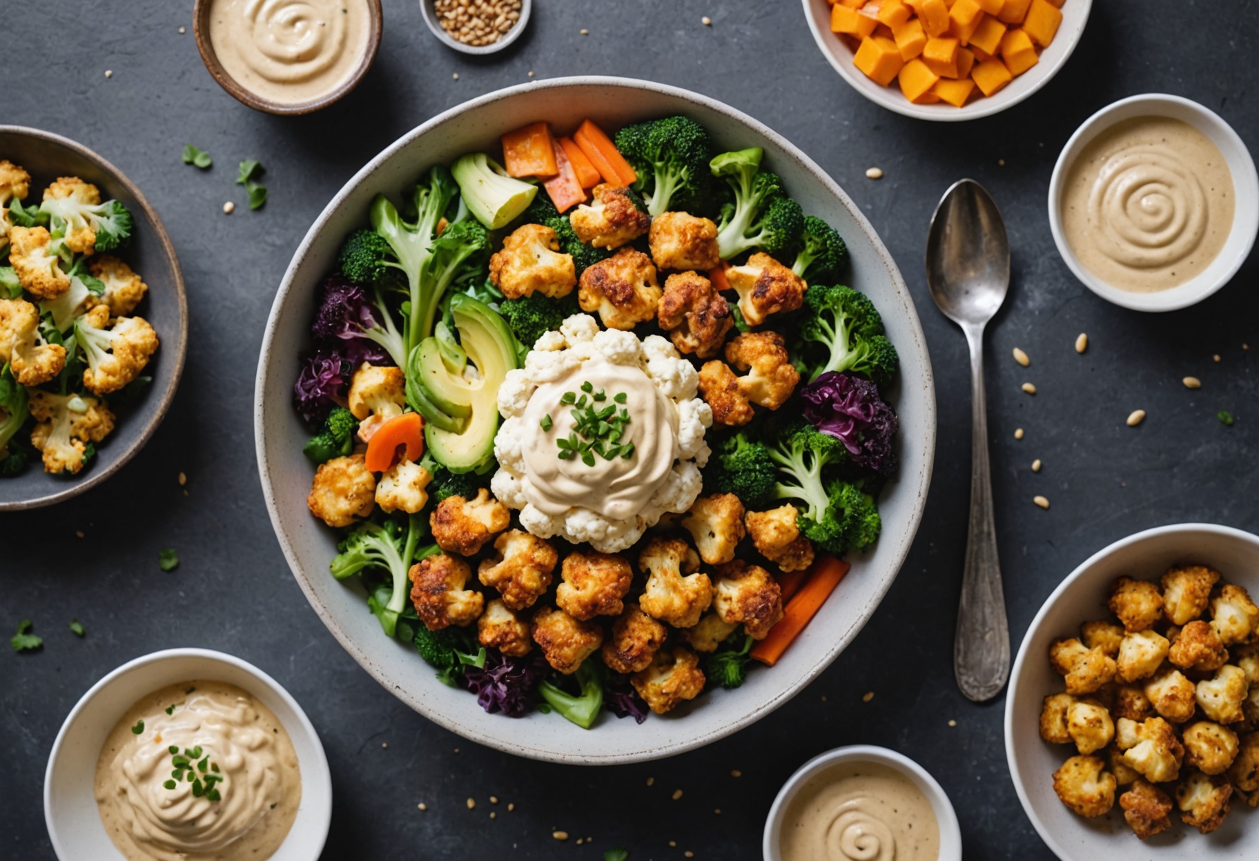 Roasted Cauliflower Detox Bowl with Tahini Sauce