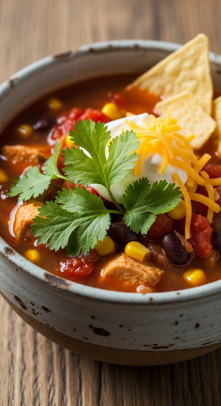 Slow Cooker Chicken Taco Soup