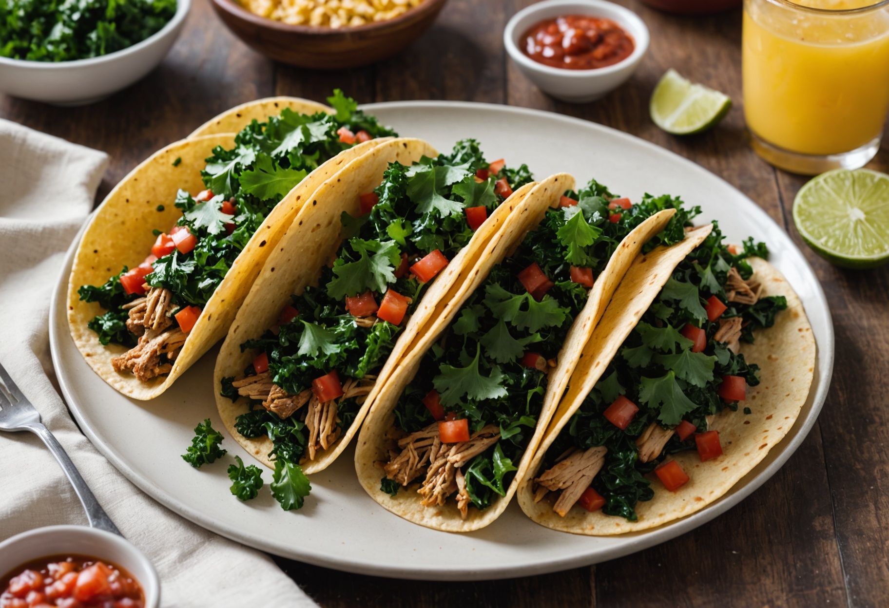 Turkey Kale Tacos