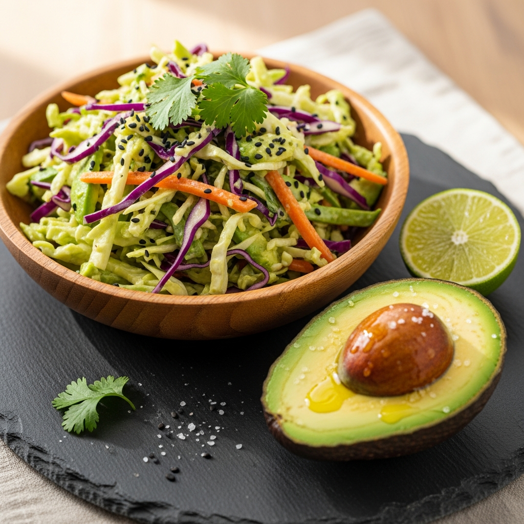 Vegan Avocado Coleslaw
